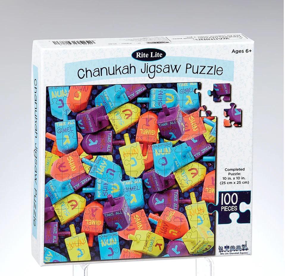 Light Gray 100 Piece Chanukah Jigsaw Puzzle