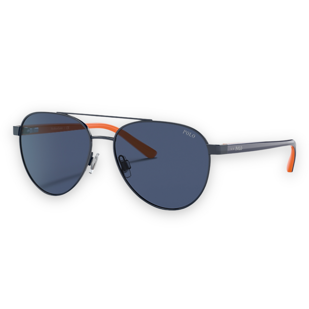 Beige Shiny Navy Blue Sunglasses Polo Ralph Lauren 6842