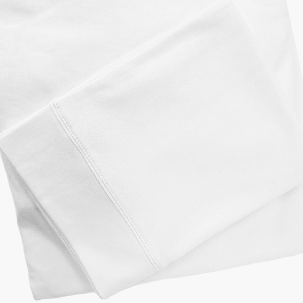 White Smoke Set Pima Cotton Sheet and Pillowcase White
