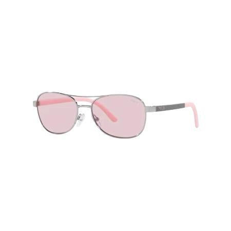 Light Gray Shiny Silver with Pink Kids Sunglasses Ralph Lauren 4944