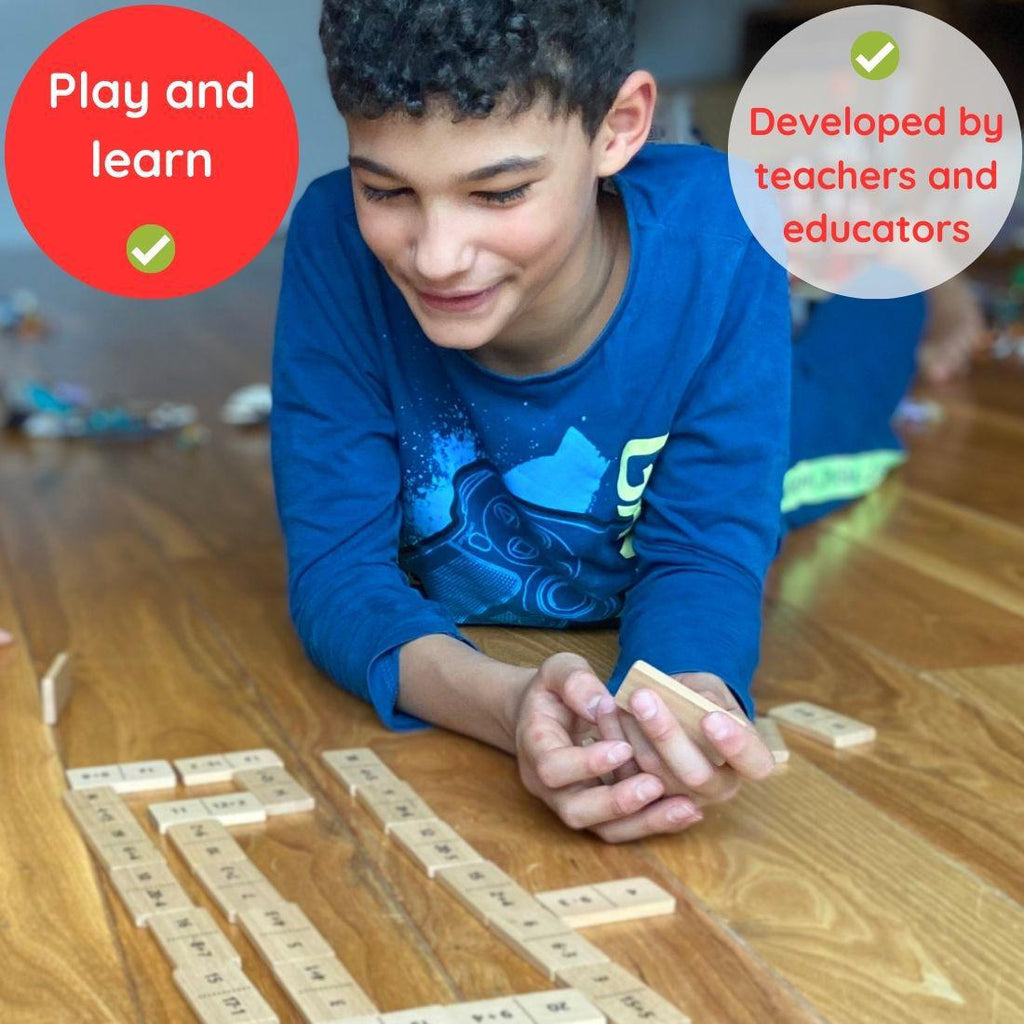 Dim Gray Mathomino Multiplication Wood Educational Montessori Toys