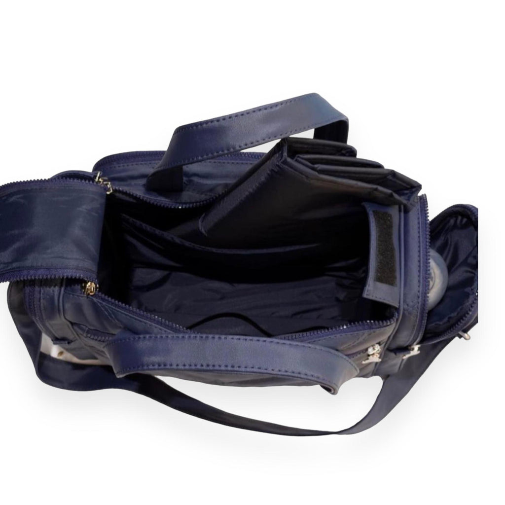 Dark Slate Gray Maternity Bag Navy Quilting Adjustable Crossbody Strap