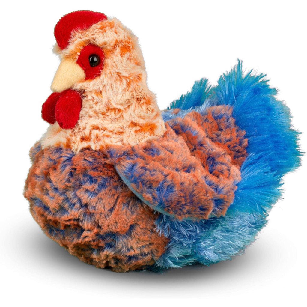 Rosy Brown Henrietta Blue Lace Hen Chicken Plush Realist 1798