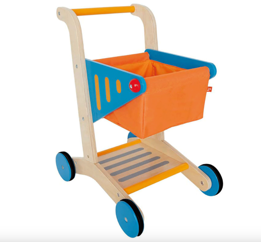 Tan Wooden Shopping Cart E3123