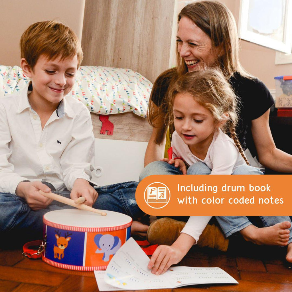 Tan Little Drummers with Book Wooden Montessori Toys
