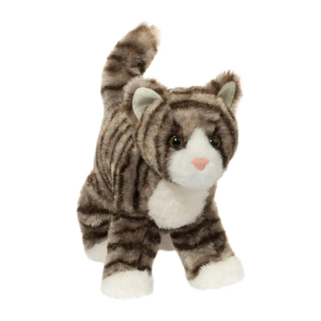 Dim Gray Zigby Gray Stripe Cat Plush 4024