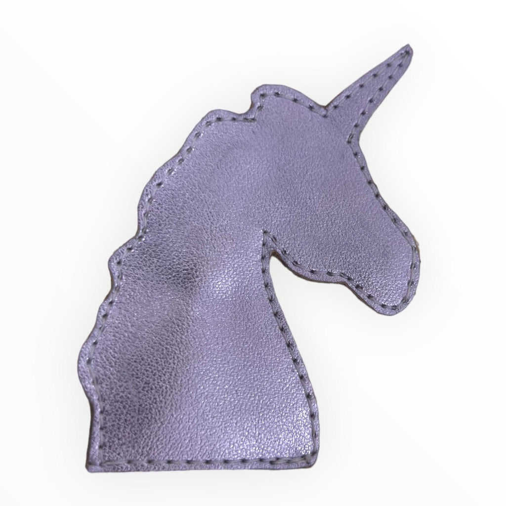 Light Slate Gray Unicorn Hair Clip Leather