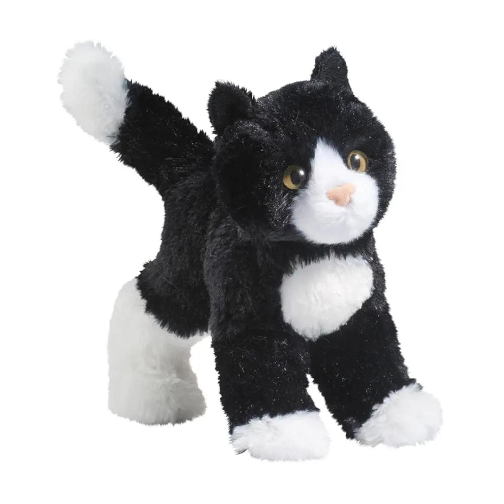 Dark Slate Gray Snippy Black & White Cat Plush 4092