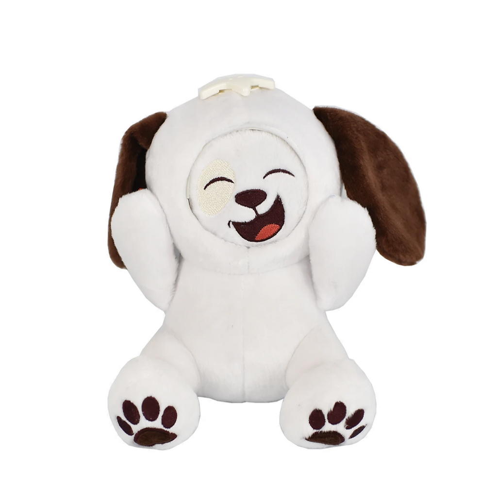 Light Gray What its face Plush Puppy