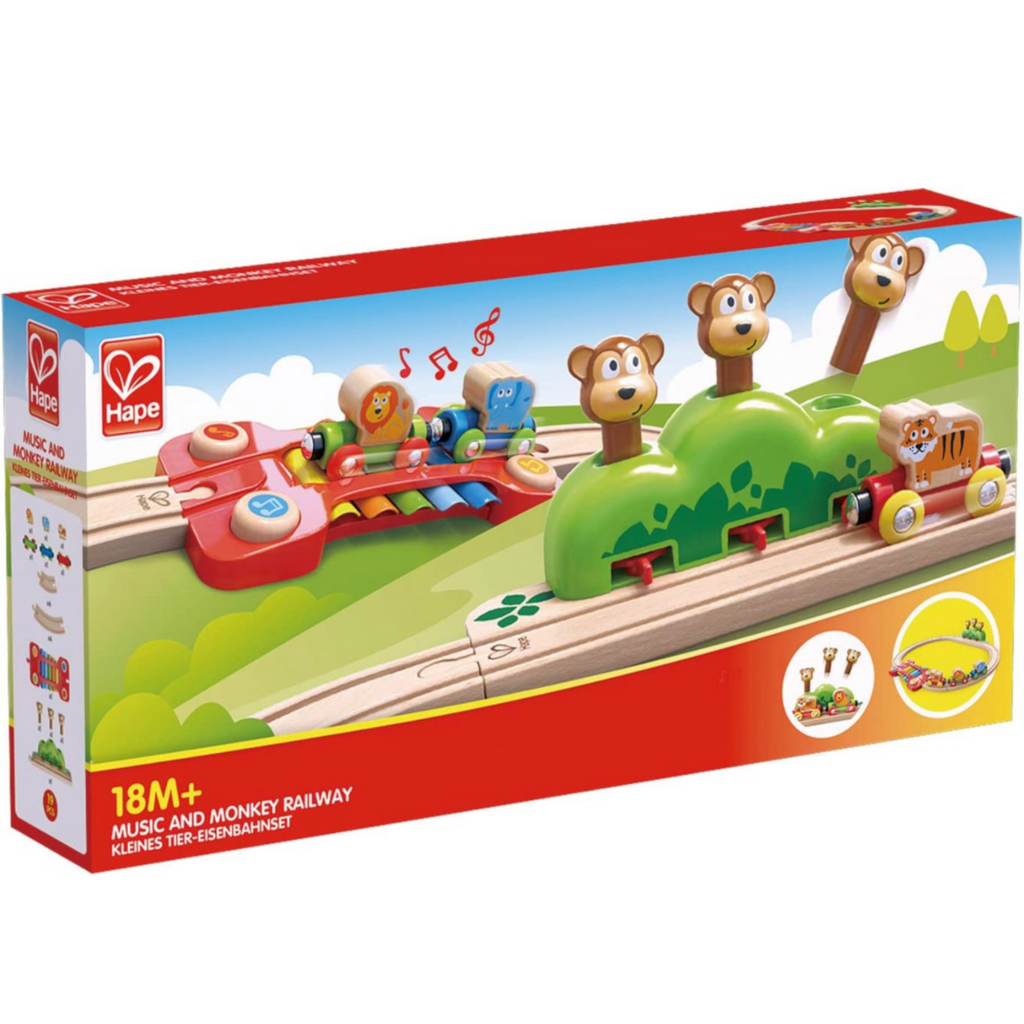 Dark Khaki Music and Monkeys Toddler Railway Train E3825