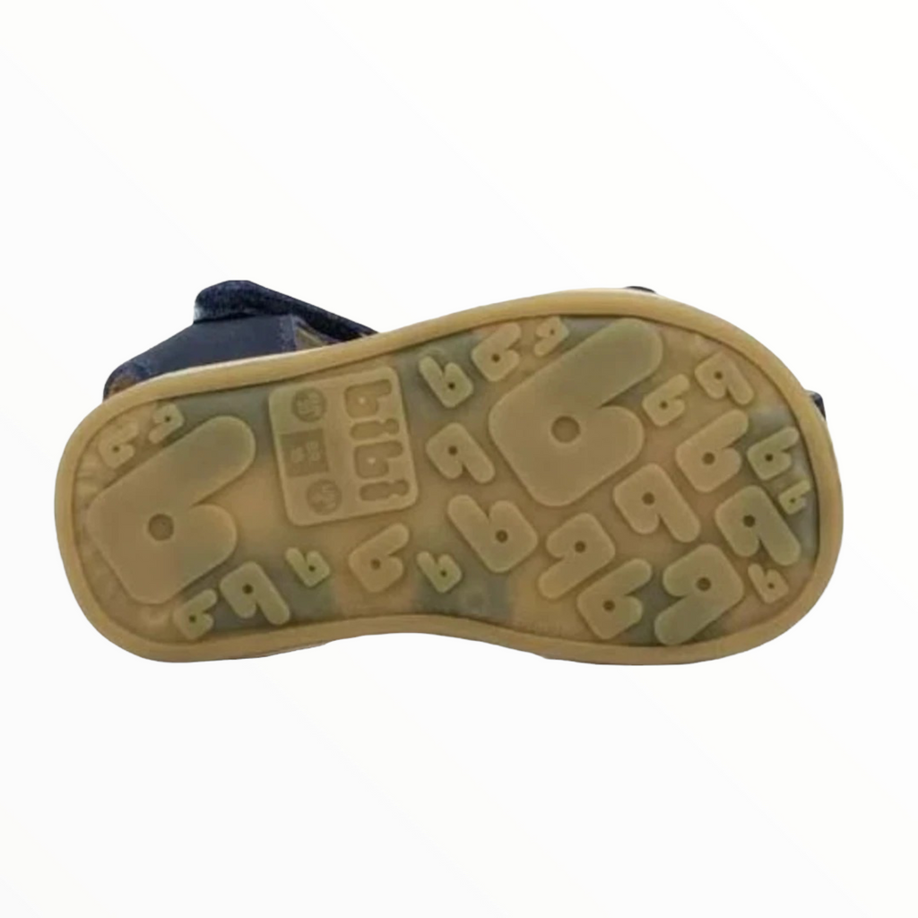 Dim Gray Navy Sandal Leather Afeto Bibi 1084099
