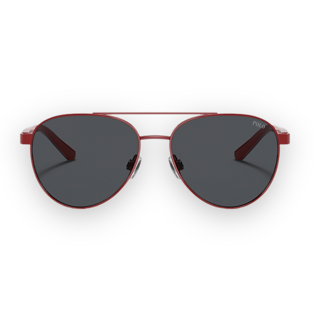 Dark Slate Gray Shiny Red with Dark Grey Sunglasses Ralph Lauren 6798