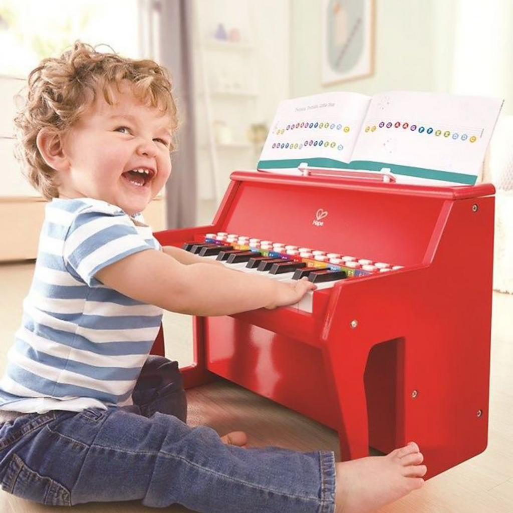 Light Gray Piano Red Learn With Lights Piano E0628
