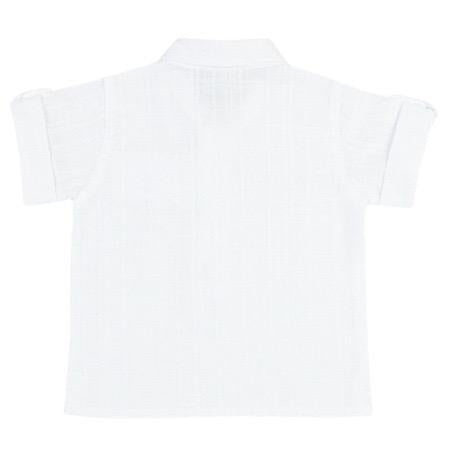White Smoke White Linen Shirt Short Sleeve 281