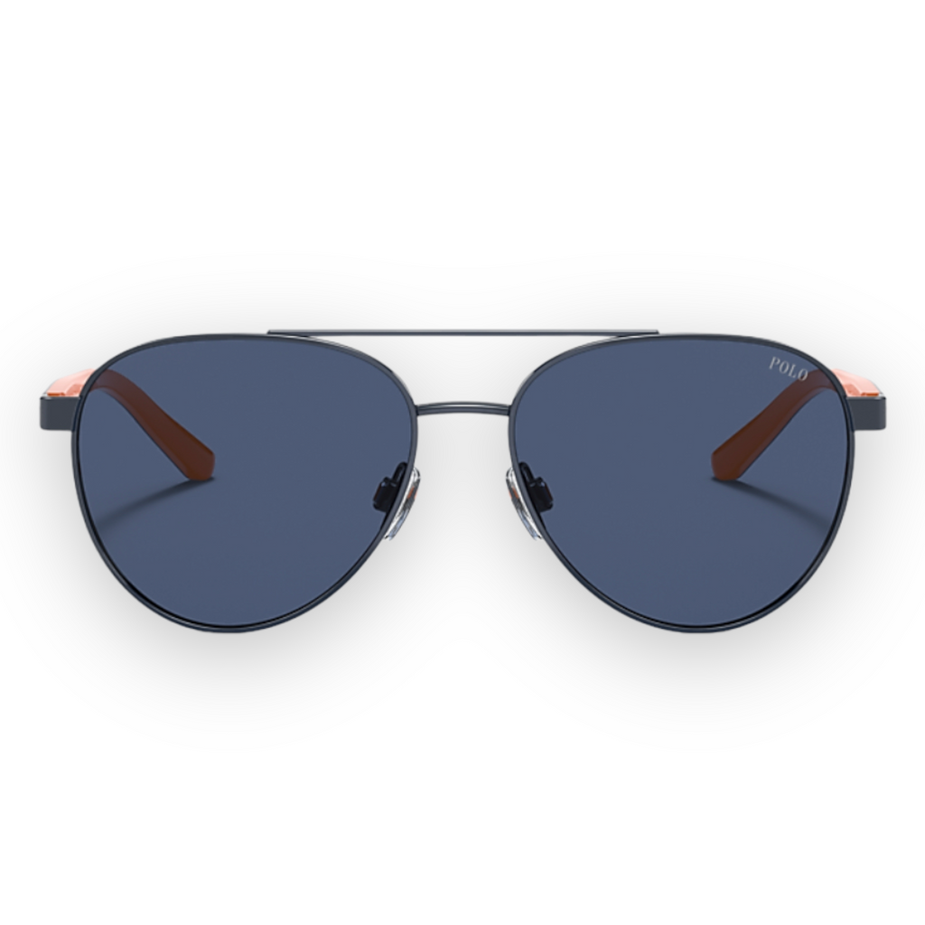 White Smoke Shiny Navy Blue Sunglasses Polo Ralph Lauren 6842