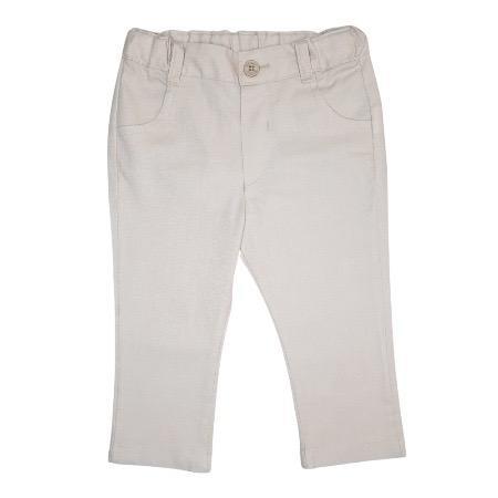 Light Gray Linen Pants Beige Boys 2087