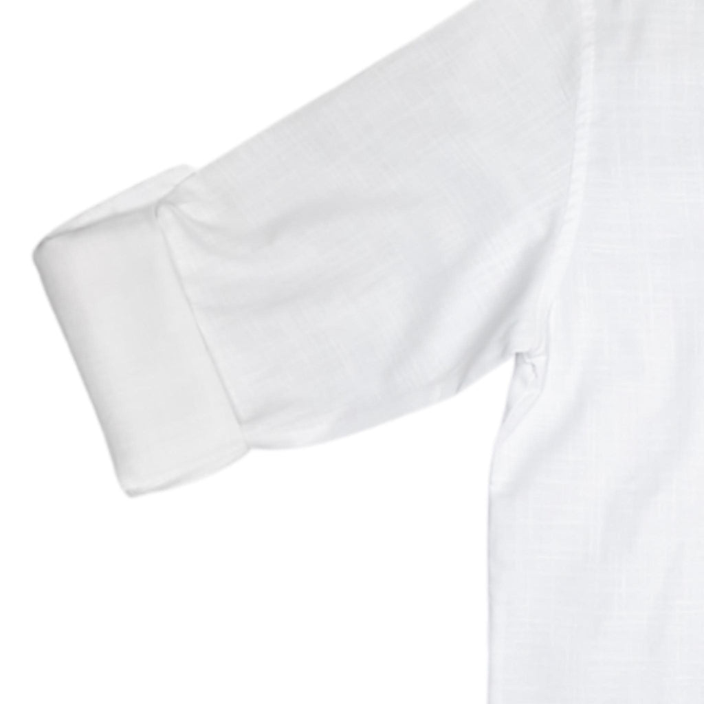Lavender White Linen Shirt Long Sleeve