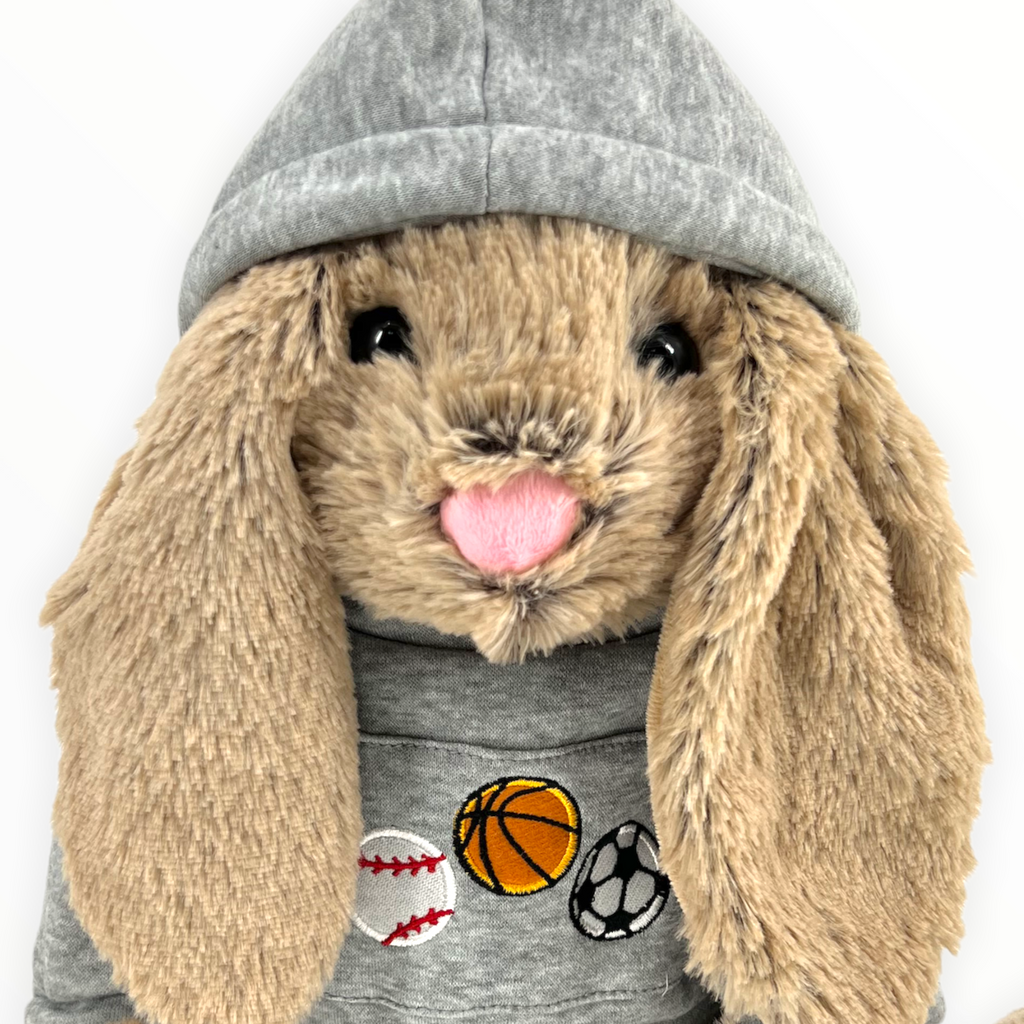 Rosy Brown Bunny with Sweatshirt