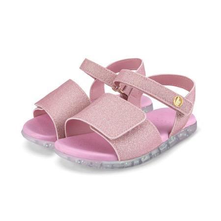 Gray Sandal Pink Glitter Quartzo Baby Soft II Bibi 1188062