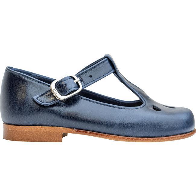 Dim Gray Classic Leather Spain Shoes for Girl