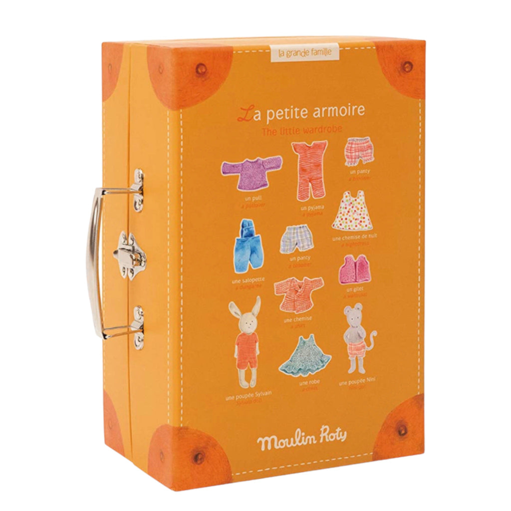 Goldenrod La Grande Famille Suitcase - Bunny & Mouse Wardrobe - Stuffed Toy