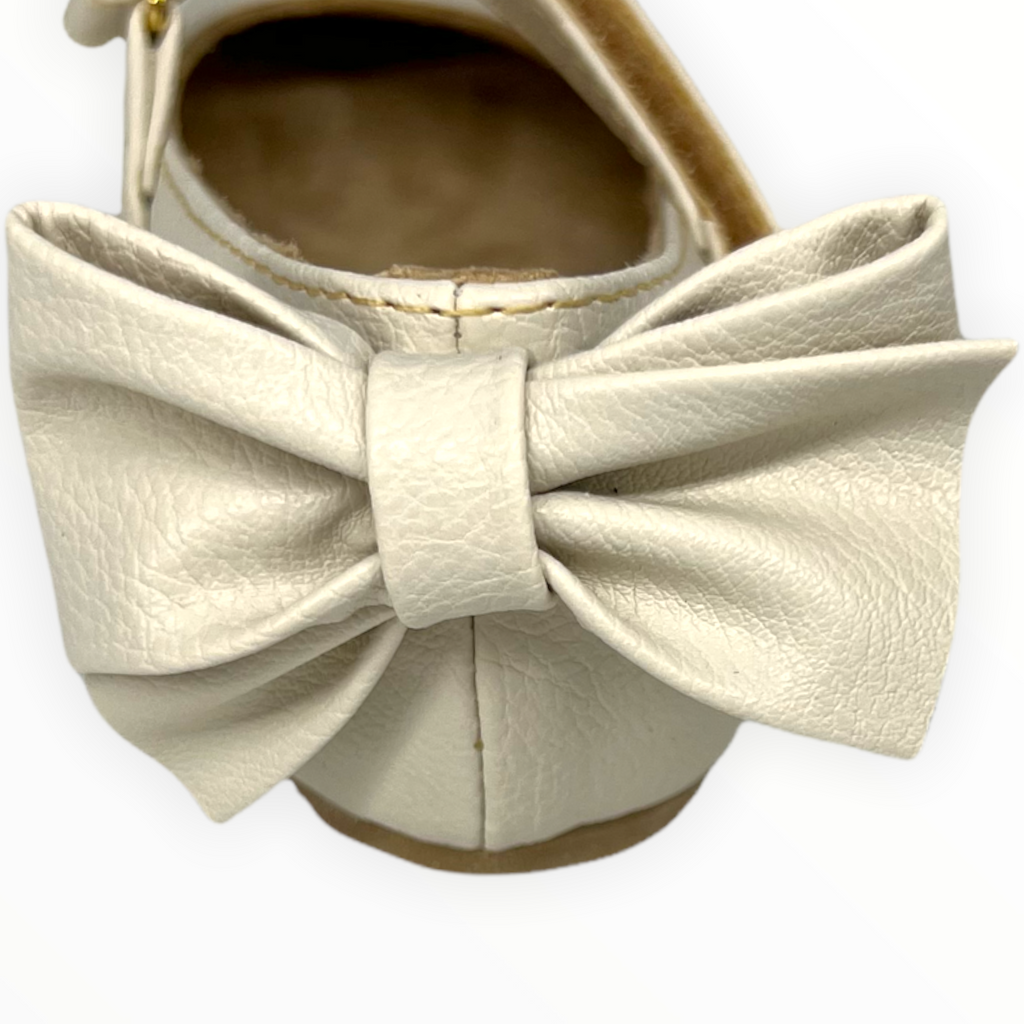 Light Gray White Bow Sandal Shoes