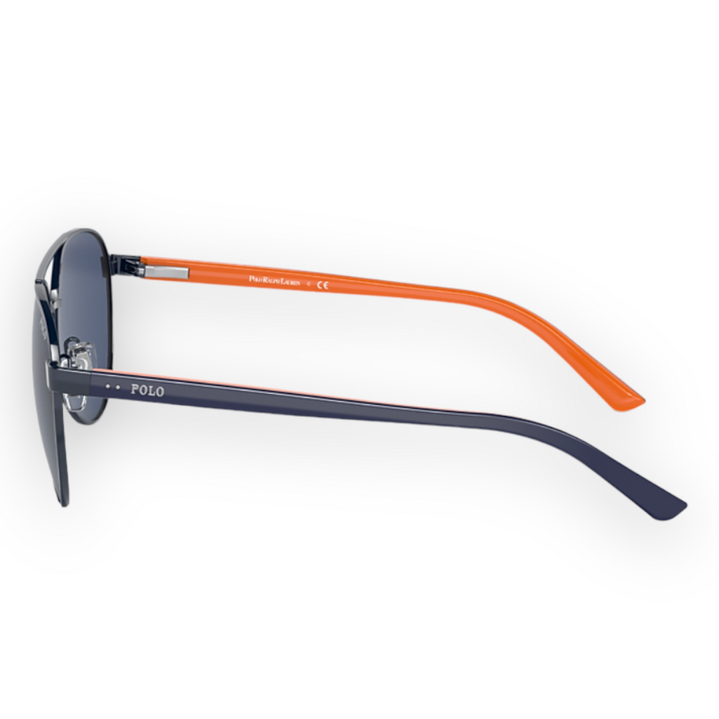 Dark Slate Gray Shiny Navy Blue Sunglasses Polo Ralph Lauren 6842