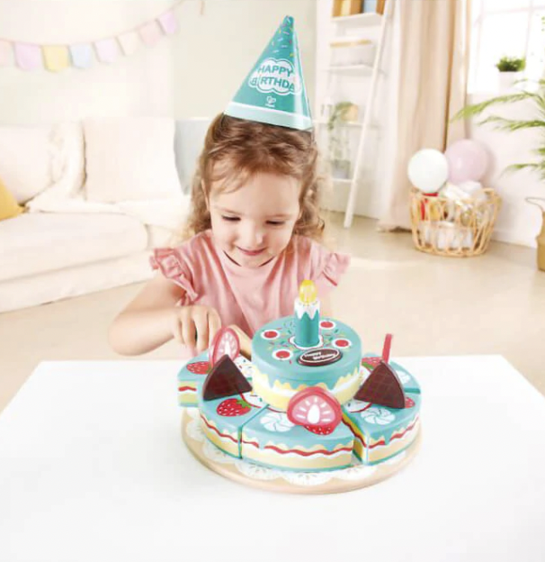 Beige Hape Interactive Happy Birthday Cake E3180