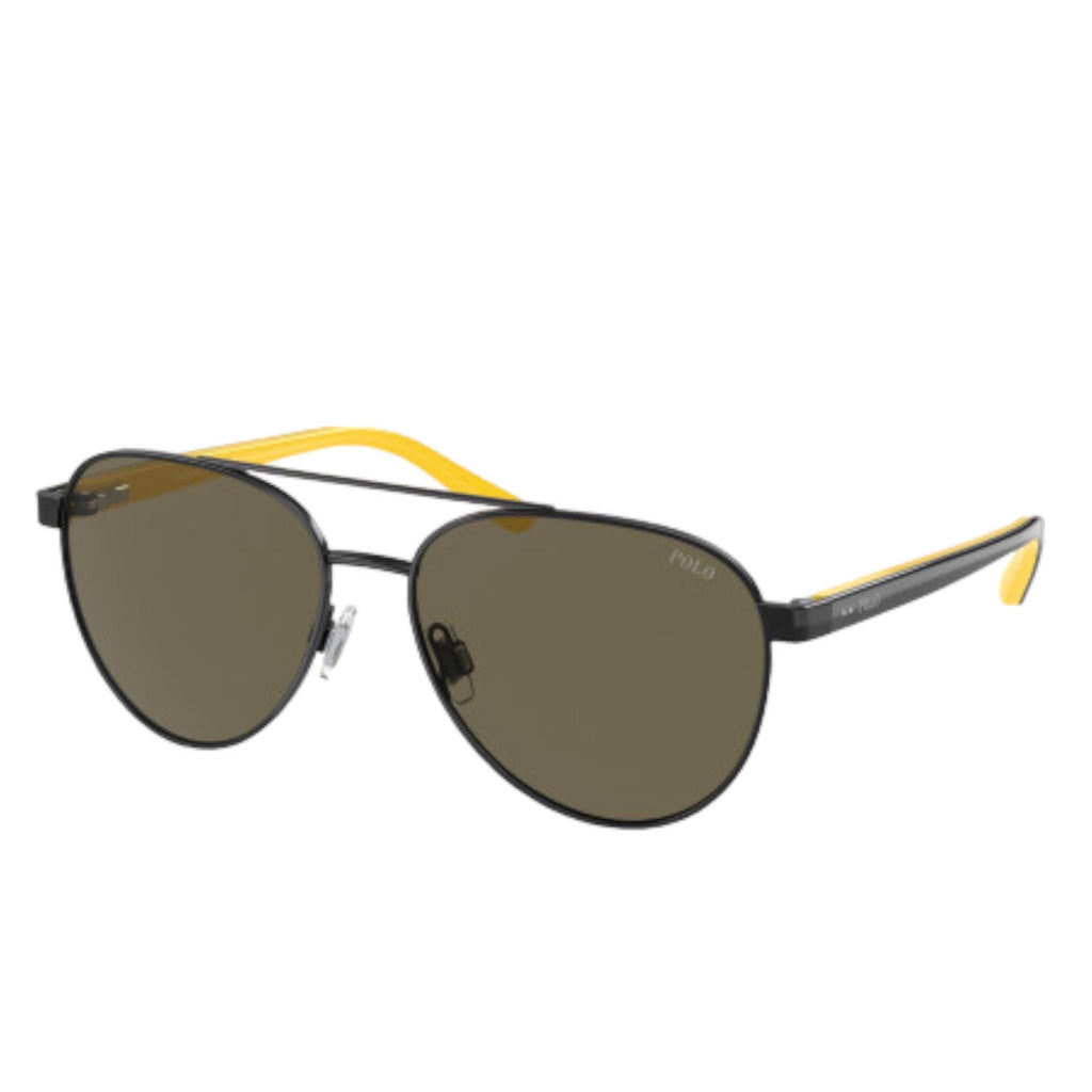 Dim Gray Shiny Black and Yellow Sunglasses Kids Polo Ralph Lauren 6774