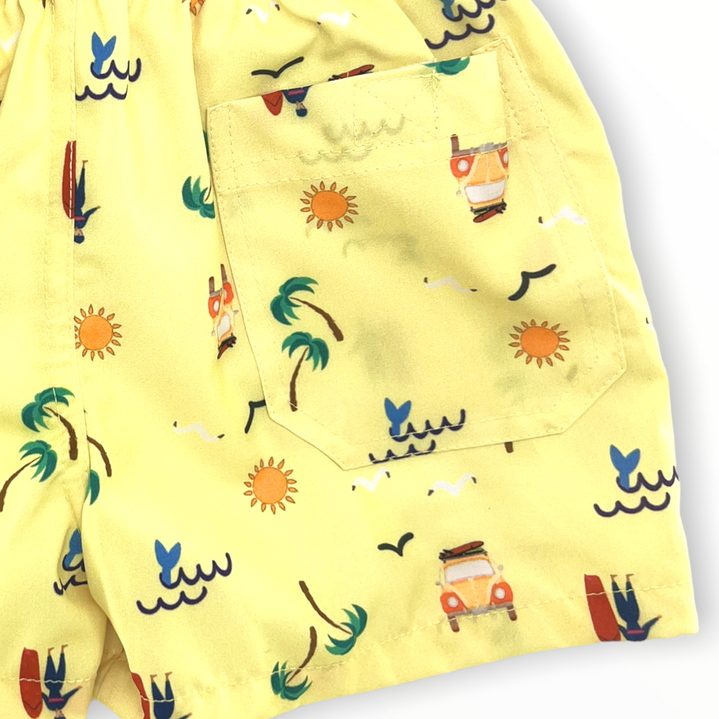 Khaki Short Beach Yellow Trunks Swimwear Boy SH 900