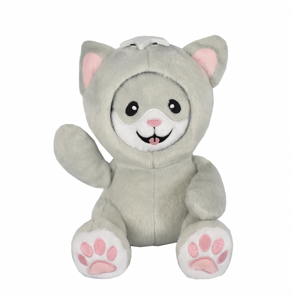 Gray What its face Plush Puppy