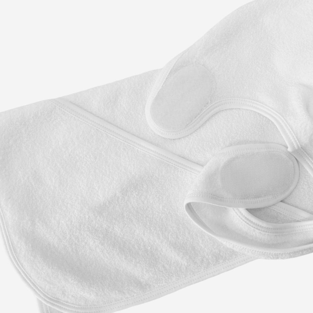 Light Gray Pima Baby White Towel - The Hands Free Towel